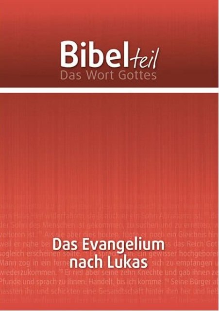 Das Evangelium nach Lukas - Elberfelder CSV (Deutsch)